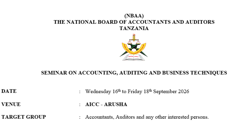 Seminar on Accounting, Auditing and Business Techniques, Arusha