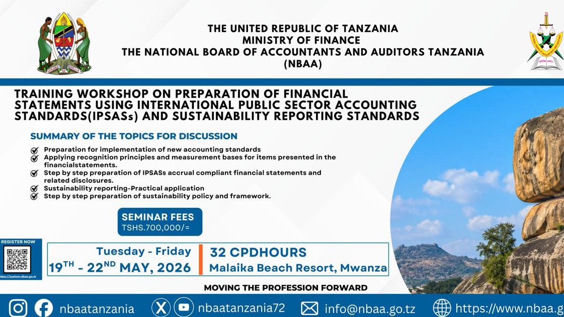 TRAINING WORKSHOP ON PREPARATION OF FINANCIAL STATEMENTS USING INTERNATIONAL PUBLIC SECTOR ACCOUNTING STANDARDS(IPSASs) AND SUSTAINABILITY REPORTING STANDARDS