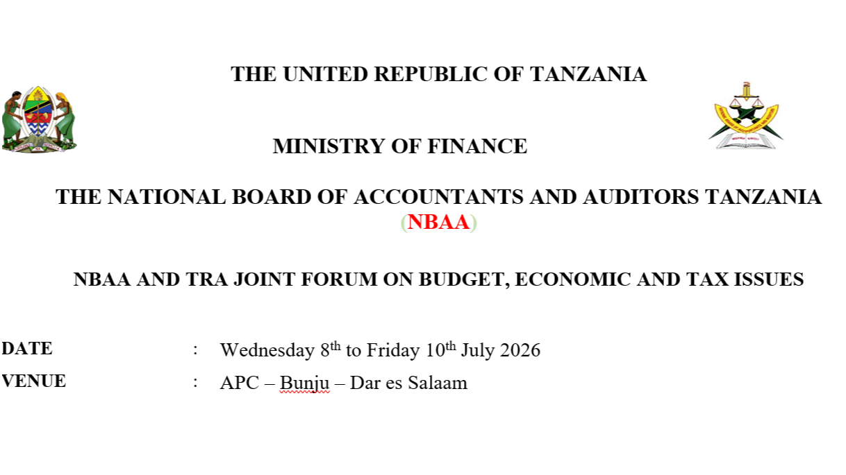 NBAA and TRA Joint Forum on Budget, Economic and Tax Issues, Dar es Salaam