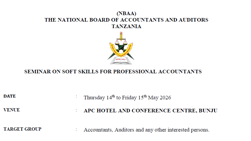 Seminar on Soft Skills for Professional Accountants, Dar es Salaam