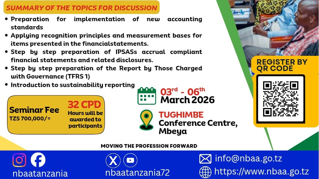 TRAINING WORKSHOP ON PREPARATION OF FINANCIAL STATEMENTS USING INTERNATIONAL PUBLIC SECTOR ACCOUNTING STANDARDS (IPSASs)