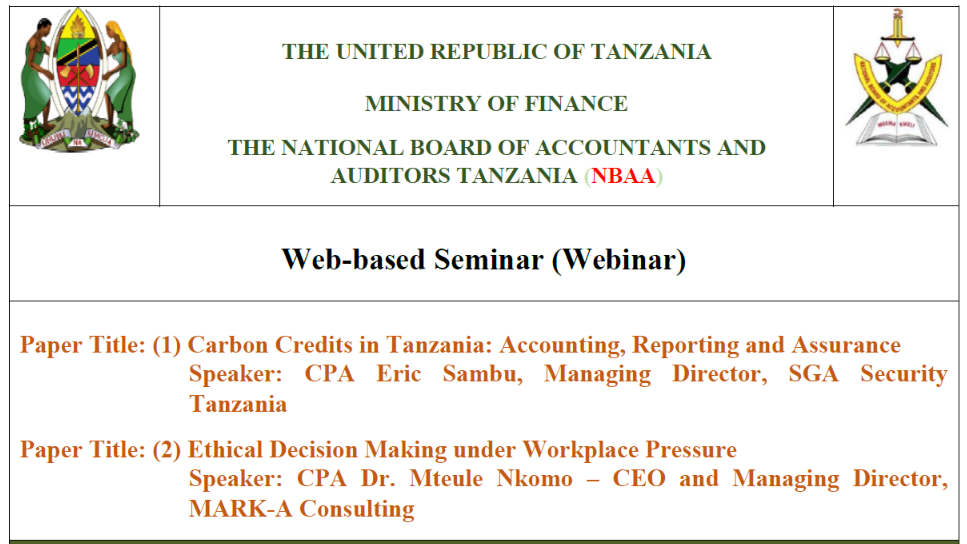 Webinar for Accountants and Auditors