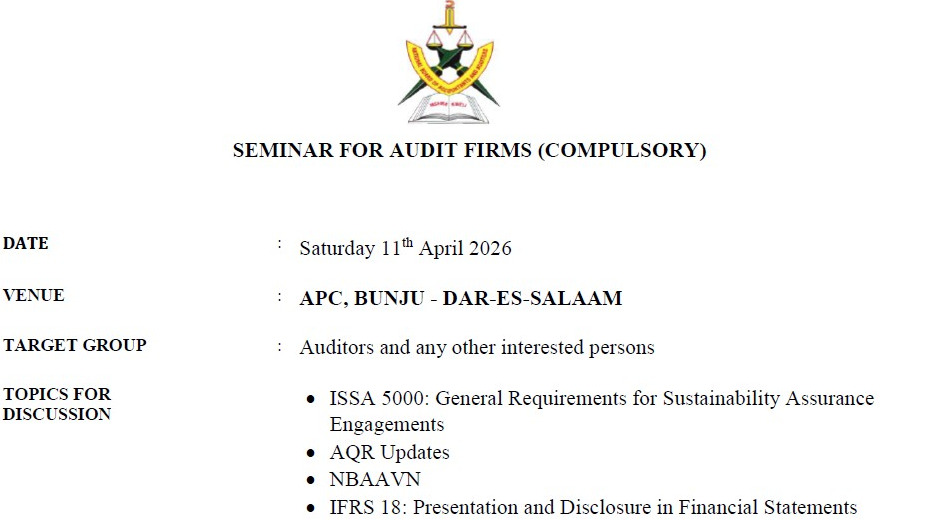 Seminar for Audit Firms (Compulsory)